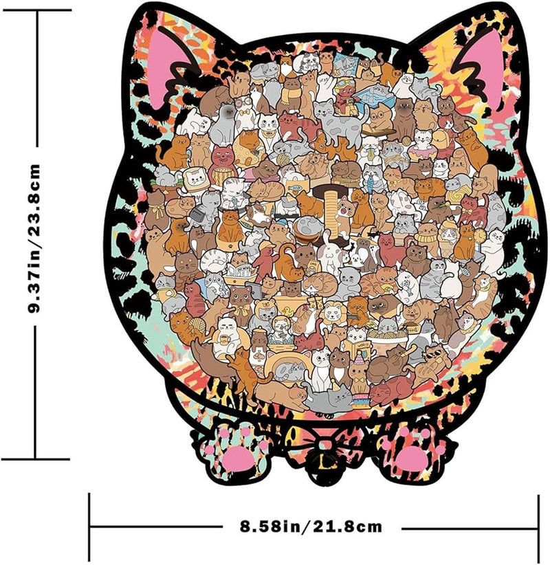 Realistic Cat Wooden Puzzle 135 Pieces Size B Home Decor For Wall And Shelf - Image 3