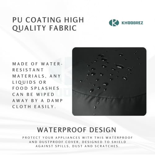 KHOOBREZ PU Coating Air Fryers Cover Dust and Waterproof Washable for Kitchen Suits for Major Brand Air Fryers, Attractive Desing (32 x 32 x 32 cm) (AR-PU) (Black) - Image 4
