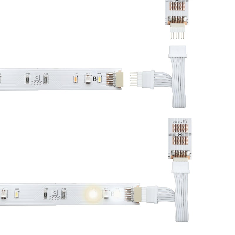 Litcessory Flexible Corner Connector/Extension Cable for Philips Hue/Solo Lightstrip (2in, 4 Pack, White-Micro 6-PIN V4 / Solo Lightstrip) - Image 3