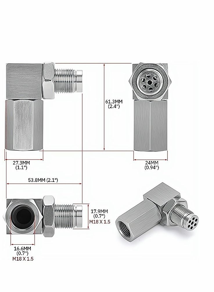 Y&D O2 Sensor Spacer 1 Pcs Universal M18*1.5 Check Engine Light Eliminator Adapter Oxygen Extender Adapater Isolator for Exhaust Systems  - Image 4
