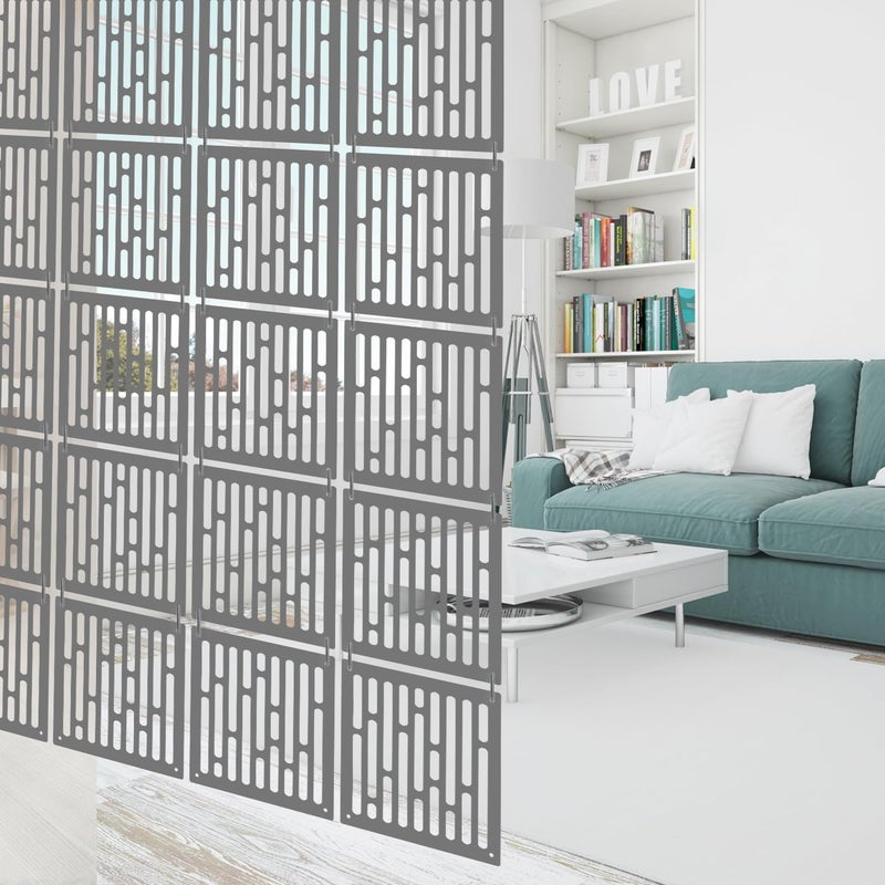 Olive Tree Olive Tree 12Pcs Hanging Room Divider Panel Modern Hanging Screen Partition for Home Decoration Living Room 115 x 115 12 PanelsOTD5092  - Image 2