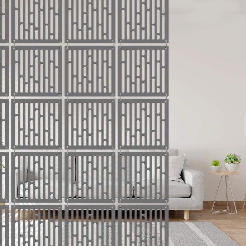 Olive Tree Olive Tree 12Pcs Hanging Room Divider Panel Modern Hanging Screen Partition for Home Decoration Living Room 115 x 115 12 PanelsOTD5092  - Image 1