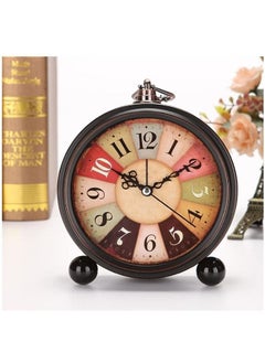 DRAMA HOME Retro Silent Alarm Clocks Bedside Non Ticking Old Fashioned Desk Clock Battery Powered Table Clocks for Bedroom Office Living Room Desk Decoration  - Image 1