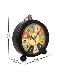 DRAMA HOME Retro Silent Alarm Clocks Bedside Non Ticking Old Fashioned Desk Clock Battery Powered Table Clocks for Bedroom Office Living Room Desk Decoration  - Image 2