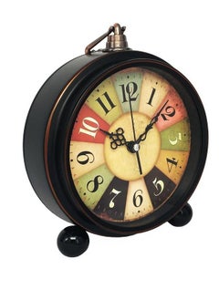 DRAMA HOME Retro Silent Alarm Clocks Bedside Non Ticking Old Fashioned Desk Clock Battery Powered Table Clocks for Bedroom Office Living Room Desk Decoration  - Image 3