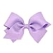 Wee Ones Girls Plain Wrap Classic Grosgrain Hair Bows on a WeeStay NoSlip Hair Clip Handmade Small Light Orchid - Image 2