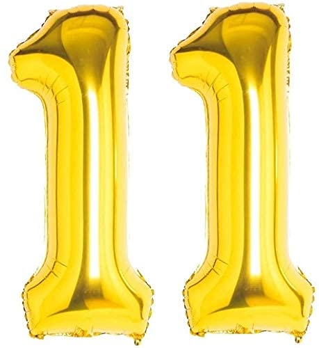 flavouredlove flavourdlove 16 inches Number Foil balloon for party decoration (Gold 11) - Image 4
