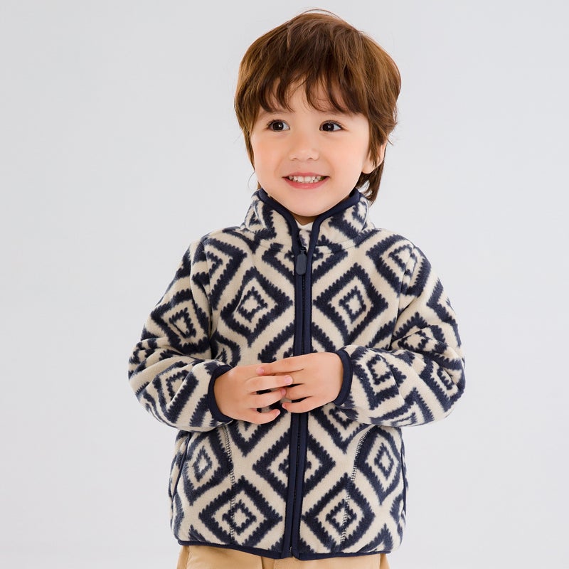 Children'S Fleece Coat Cardigan Fleece-Lined Thickened Windproof Outer Jacket Liner Baby Fleece Top Western Style - Image 4