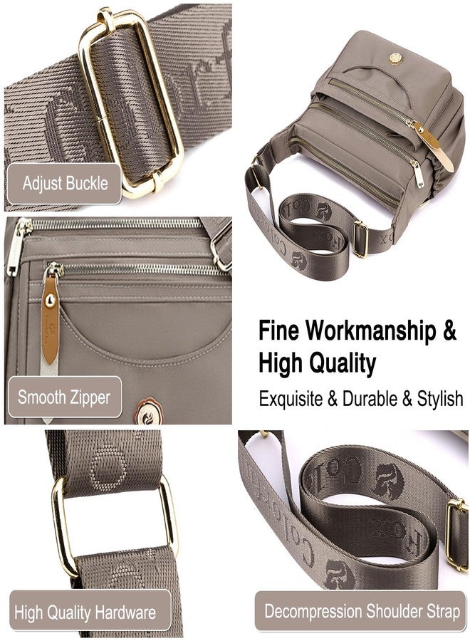 FANDARE Crossbody Bags for Women Ultra-light Shoulder Bag Ladies Handbag with Adjustable Wide Strap Hobos & Shoulder Bags Satchels for Outdoors Workout Travel Shopping Messenger Bag Daily Use Gray - Image 5