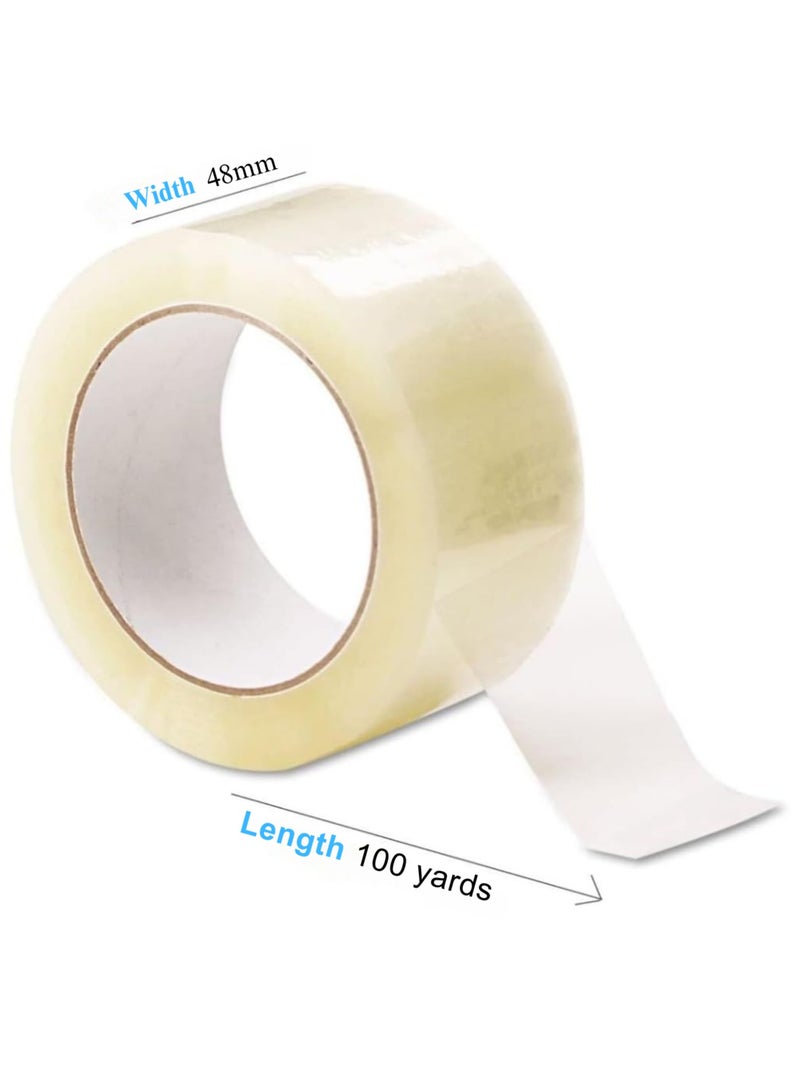 Generic Heavy Duty Sealing Tape – 48mm Wide, 100 Yards, Clear Packing & Shipping Tape, Strong Adhesive Roll (Pack of 12)  - Image 3