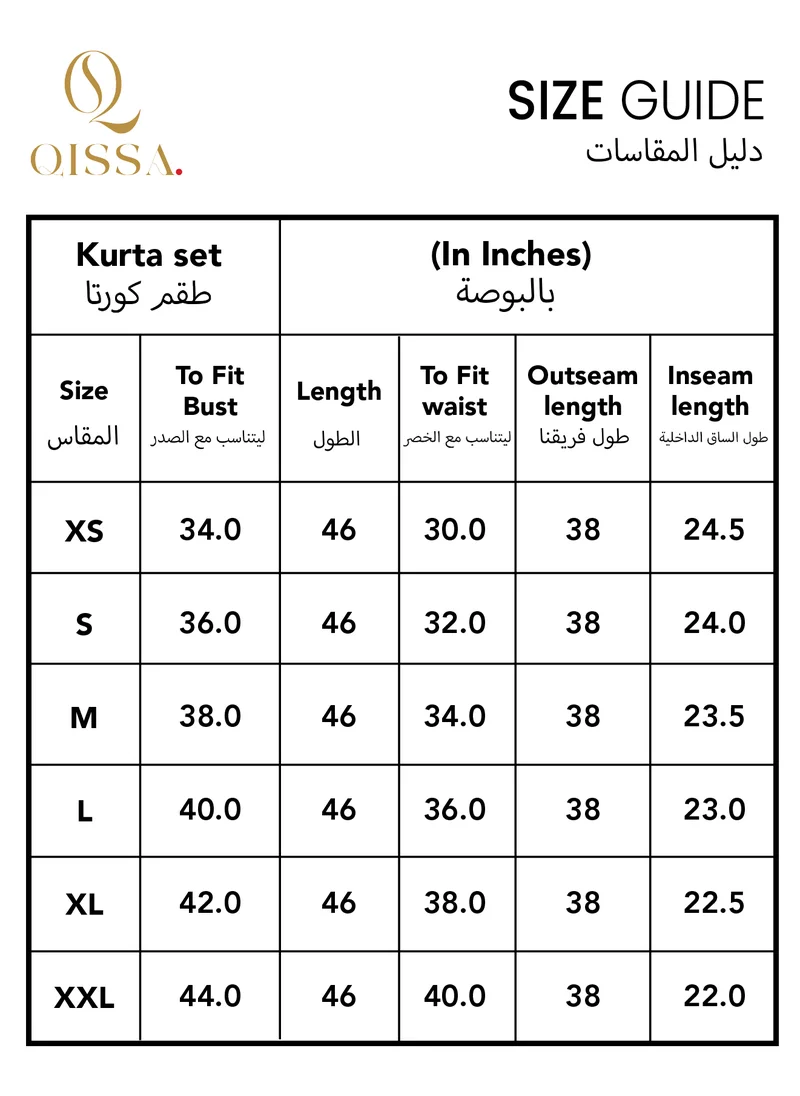  قصة Women's Saltbox Beige & Onyx Black Fluttering Petals Kurta Set
