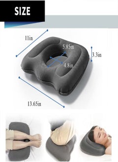 Y&D Inflatable Donut Cushion Seat for Office Chair, Portable Sciatica Pillow Sitting Tailbone Pain Car Cushions, Hemorrhoids Pressure Sores Wheel Prolonged Daily Use  - Image 4