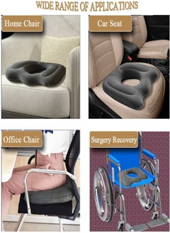 Y&D Inflatable Donut Cushion Seat for Office Chair, Portable Sciatica Pillow Sitting Tailbone Pain Car Cushions, Hemorrhoids Pressure Sores Wheel Prolonged Daily Use  - Image 3