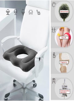 Y&D Inflatable Donut Cushion Seat for Office Chair, Portable Sciatica Pillow Sitting Tailbone Pain Car Cushions, Hemorrhoids Pressure Sores Wheel Prolonged Daily Use  - Image 2