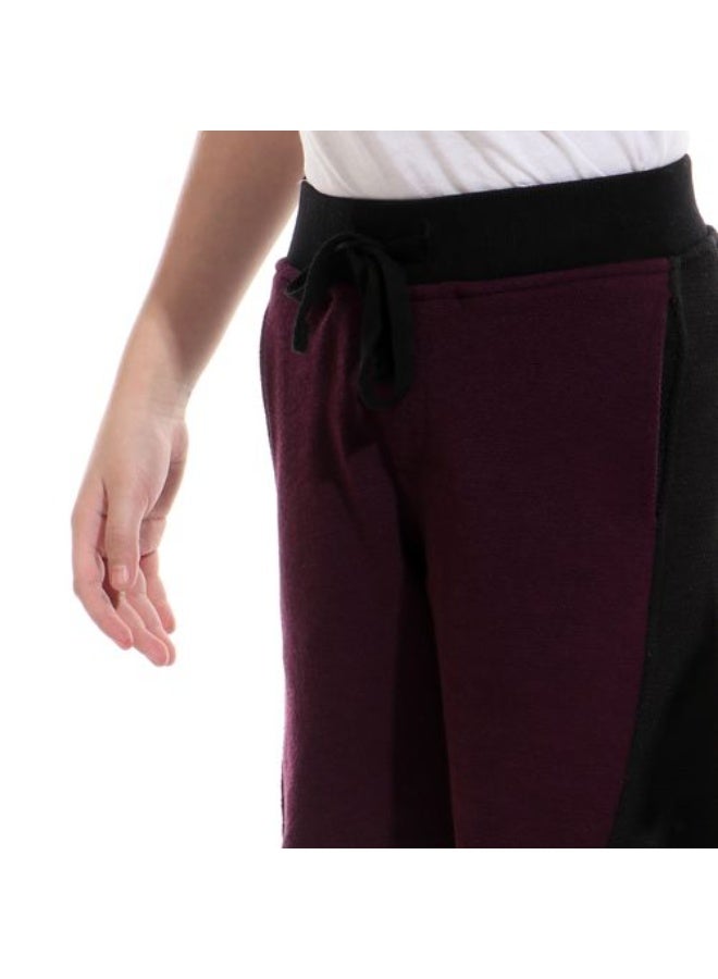 Kady Two-Tone Side-Pocket Drawstring Elastic Waist Sweat Shorts For Boys - Image 3