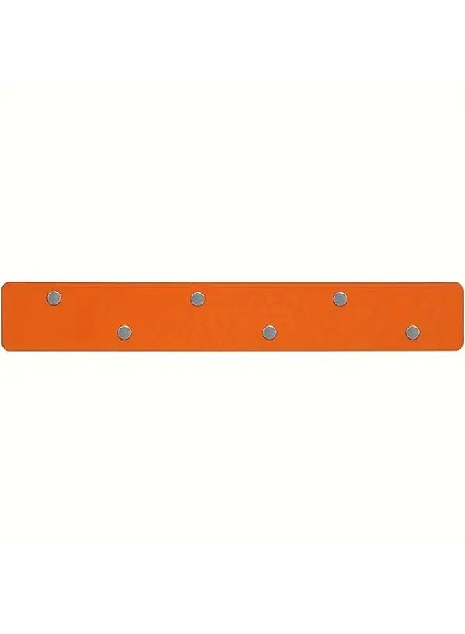 Orange Magnetic Bulletin Board 11x1 1 Inch Frameless with 6 Magnets for Office Home School - Image 1