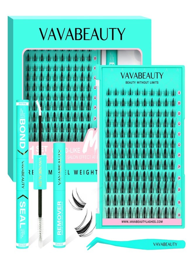 VAVABEAUTY Fairy Lash Clusters Kit 8-16mm Wispy Clusters Eyelashes - Image 1
