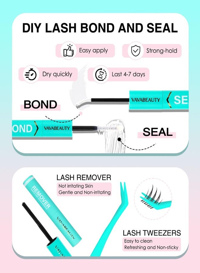 VAVABEAUTY Fairy Lash Clusters Kit 8-16mm Wispy Clusters Eyelashes - Image 4