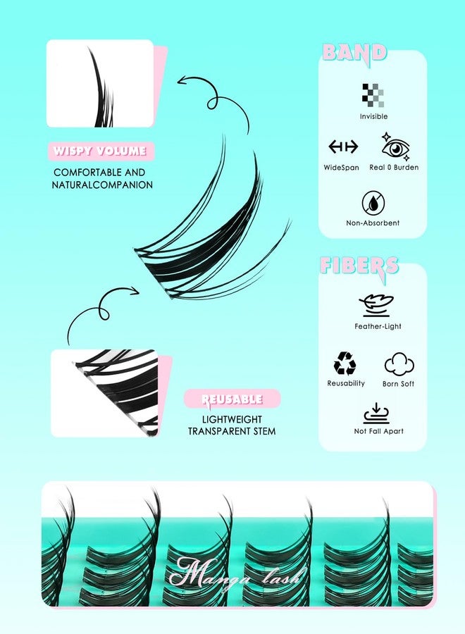 VAVABEAUTY Fairy Lash Clusters Kit 8-16mm Wispy Clusters Eyelashes - Image 2
