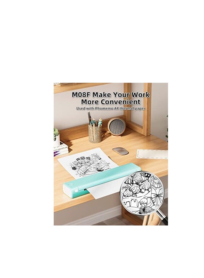 Terabyte ورق حراري A4، 210 × 297 مم، ورق حراري أسود قابل للطي لطابعة حرارية محمولة A4، متوافق مع الطابعات الحرارية المحمولة، حجم 8.27"×11.69"، متوافق مع M08F-Letter M832 M833 M834 M835 HRPT MT800 ورق حراري - Image 5