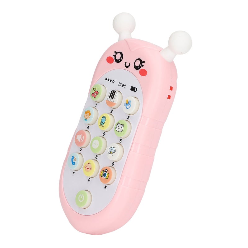 Baby Phone Toy: Pink With Lanyard, Cute Honeybee Style - Gentle Musical Function, Durable Premium Plastic Mobile Phone Toy for Toddler Role Play & Infant Sensory Play - Image 2
