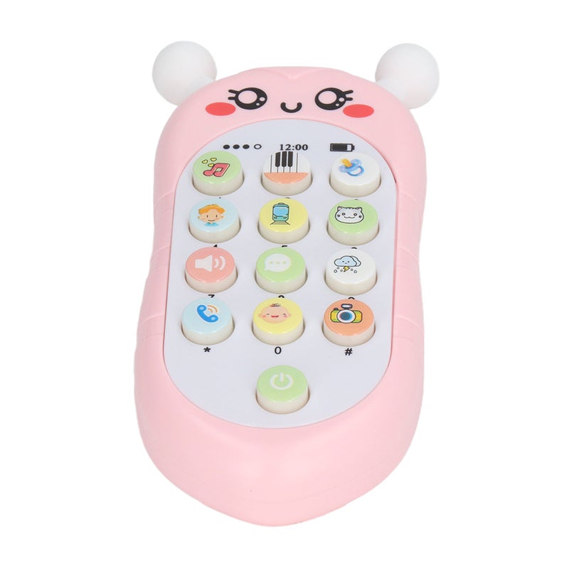 Baby Phone Toy: Pink With Lanyard, Cute Honeybee Style - Gentle Musical Function, Durable Premium Plastic Mobile Phone Toy for Toddler Role Play & Infant Sensory Play - Image 5
