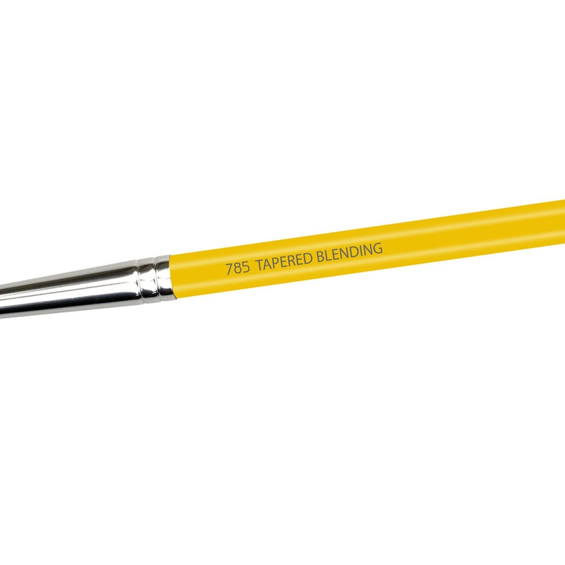 Bdellium Tools Professional Makeup Brush - Studio Series 785 Tapered Blending - With Mix of Soft Synthetic & Natural Fibers, For Applying Shadow (Yellow, 1pc) - Image 4