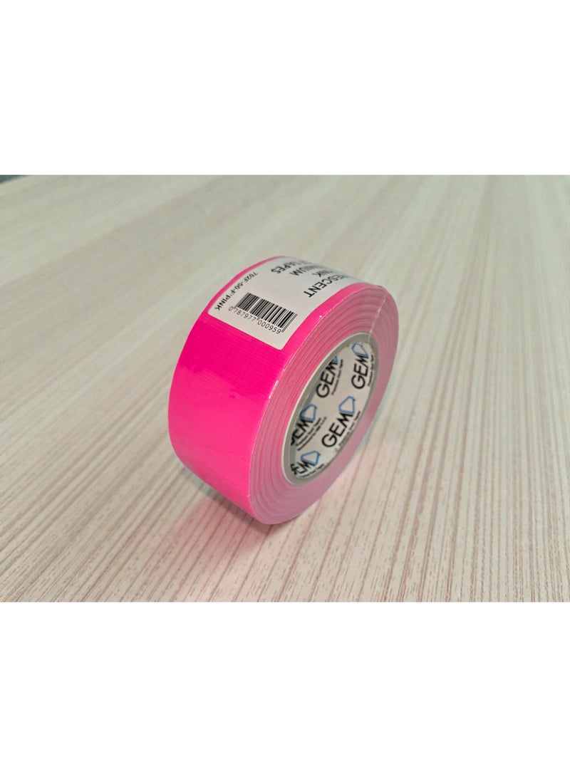 جم شريط جيم فلوري وردي 50 مم × 25 م – شريط تحديد عالي الوضوح، لاصق قوي، موديل 702F-50F وردي - Image 4