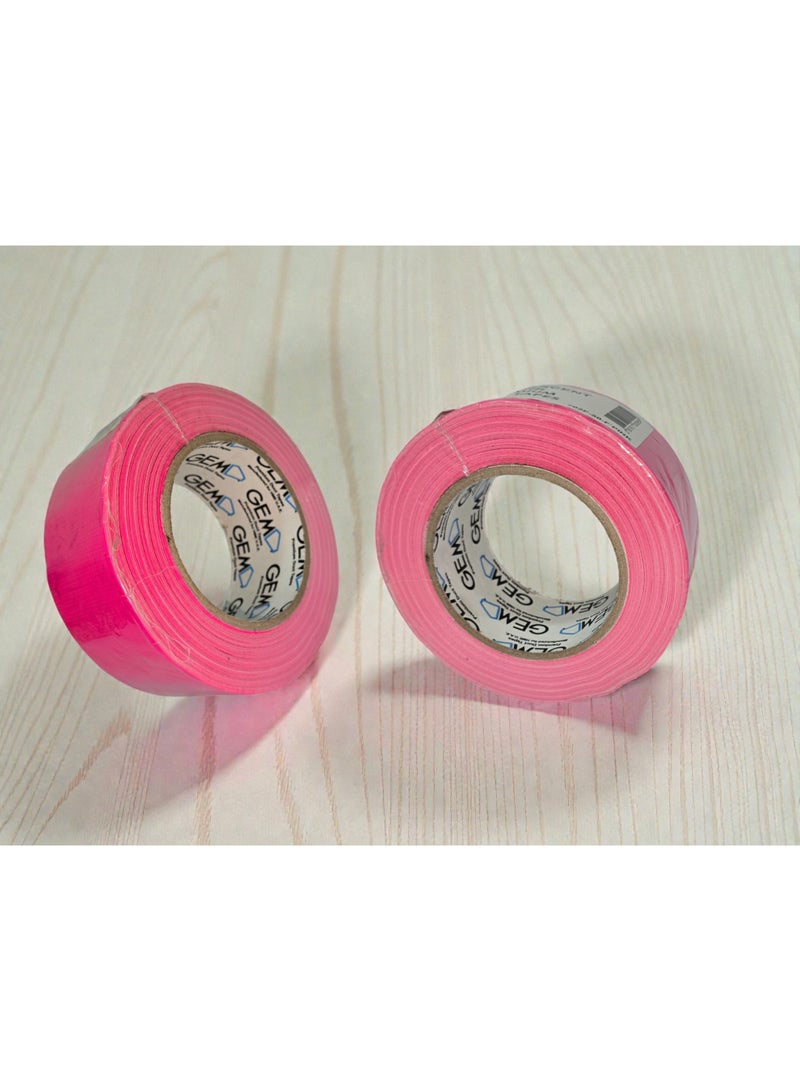 جم شريط جيم فلوري وردي 50 مم × 25 م – شريط تحديد عالي الوضوح، لاصق قوي، موديل 702F-50F وردي - Image 5