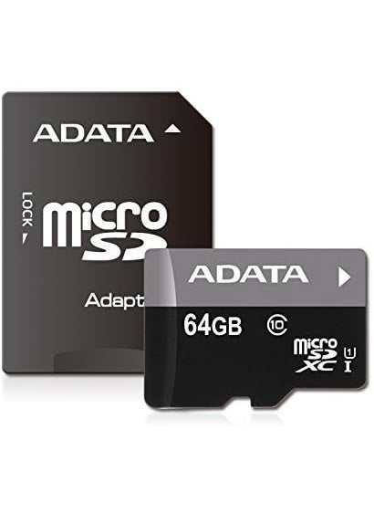 ADATA ADATA Premier 64GB microSDHCSDXC UHSI U1 Class 10 Memory Card with Adapter AUSDX64GUICL10RA1  - Image 3