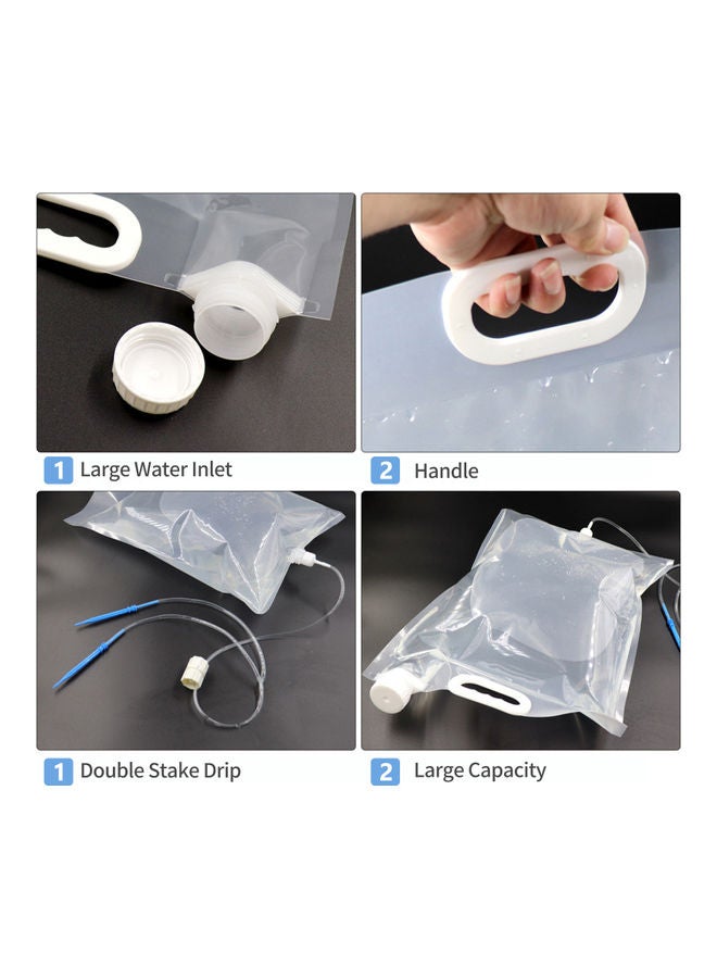 NIBEMINENT Automatic Water Absorbing Plant Pot With Self Device White/Green/Silver 21x2.80x21cm - Image 4