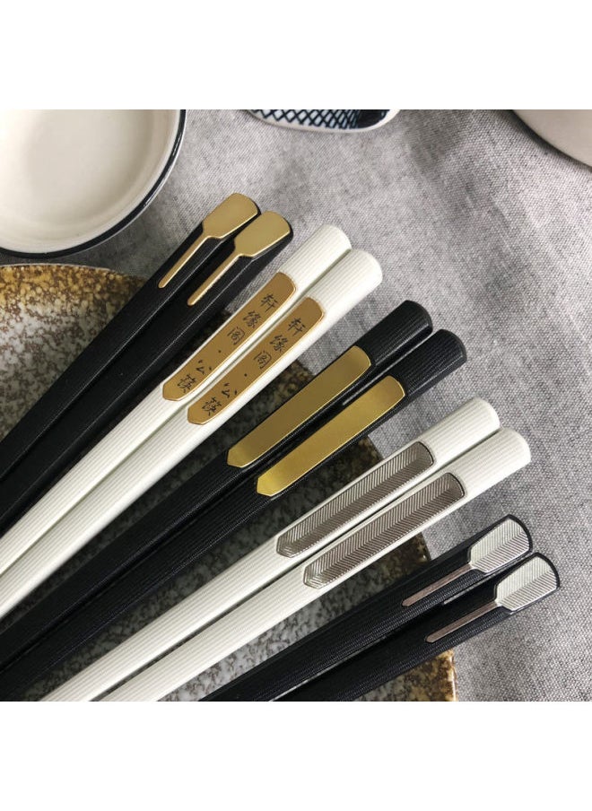 Generic - Chuangjian Source Factory Household Public Chopsticks Personalized Japanese Style Hotel Tableware Frosted Sushi Pointed Chopsticks-Color:Silver Time - Image 1