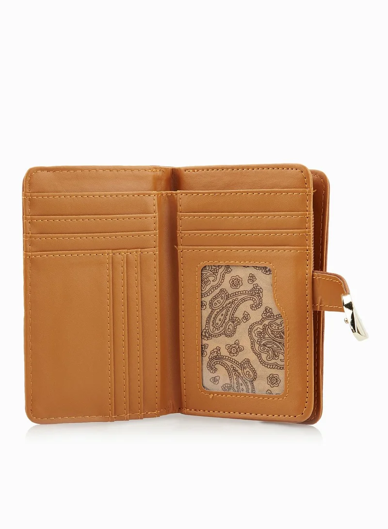 Ginger Zipper Buckled Purse