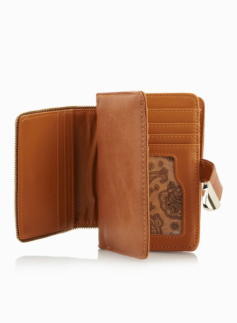 Ginger Zipper Buckled Purse