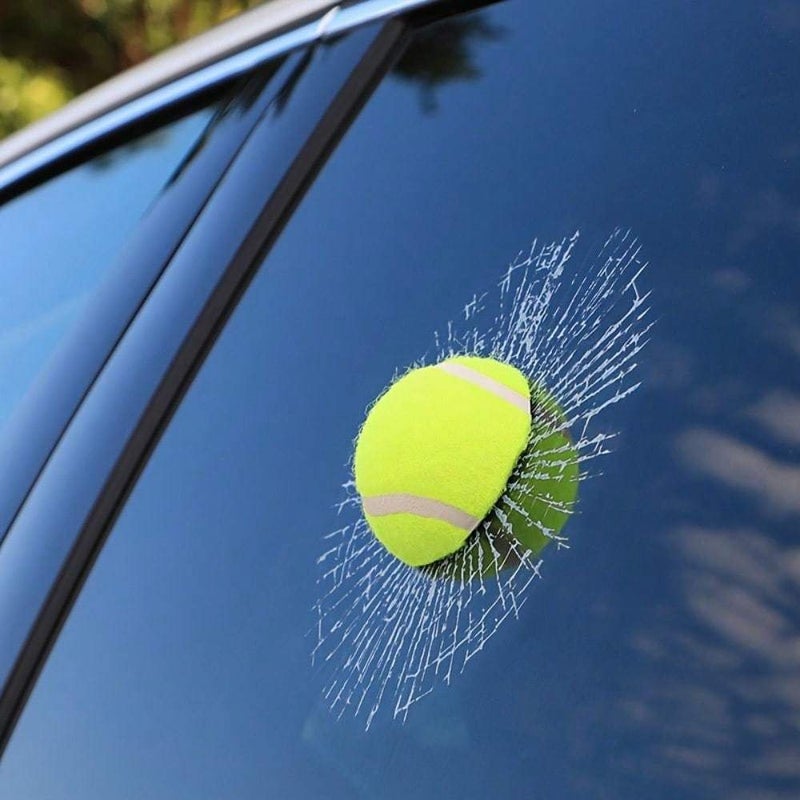 1pc 3D Elf Ball Car Window Sticker Green Funny Creative Decorative Tennis Glass Modified Christmas Ornament - Image 1