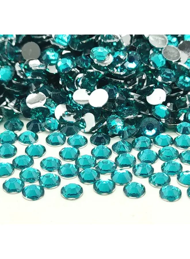 Peacock Green 5mm Rhinestones 1500 Pcs Flatback Resin for Nail Art DIY Crafts - Image 4