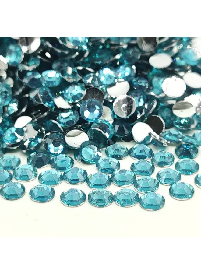 Peacock Green 5mm Rhinestones 1500 Pcs Flatback Resin for Nail Art DIY Crafts - Image 2