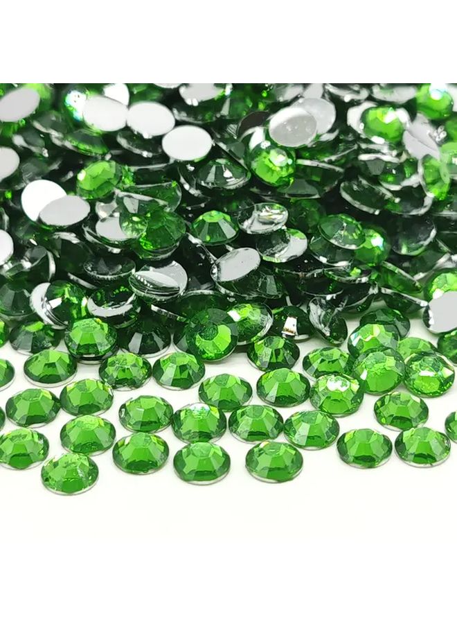 Peacock Green 5mm Rhinestones 1500 Pcs Flatback Resin for Nail Art DIY Crafts - Image 3