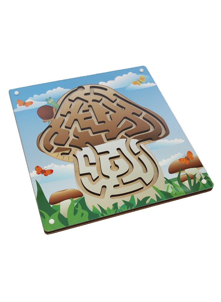 FOFA لعبة متاهة خشبية FOFA مع كرة صغيرة - فطر - Image 4