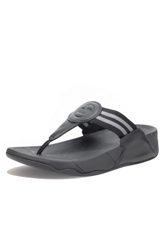 FitFlop صندل فيتفلوب النسائي ووكستار ويدج، أسود بالكامل، 38 EU واسع - Image 1
