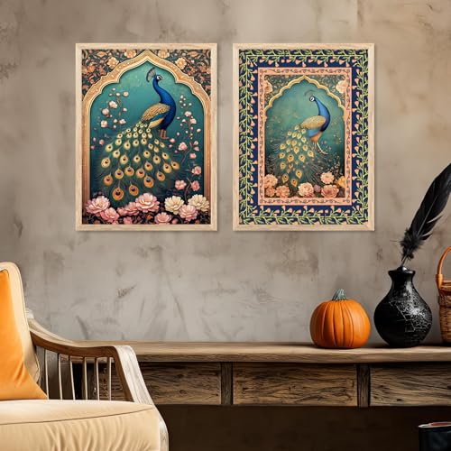 kotart Traditional Madhubani Indian Wall Art Paintings for Living Room | Framed Wall Painting for Home Room Bedroom Office Wall Décor| Paintings For Home Decoration | (Art 2, (10x13 inch), Framed) - Image 4