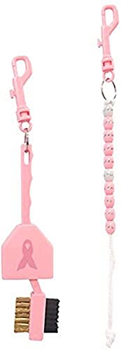 JP Lann Rhinestone Golf Bead Score Counter & Utility Golf Brush Kit for Cancer Awareness,Pink - Image 5