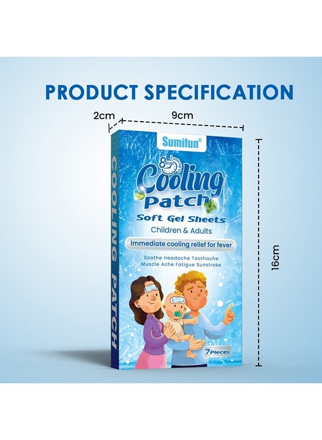 سوميفون 2 صناديق (14PCS) تصحيح التبريد - تصحيح التبريد للحمى ، تخفيف الصداع الطبيعي والصداع النصفي ، ورقة هلام ناعمة ، تصحيح الحمى للأطفال ، التوتر / التهاب الجيوب الأنفية ، الوقاية من الصداع - Image 3