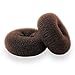 NICEMOVIC Hair Donut Bun Maker, 2PCS Large Ring Style Bun Shaper for Thick and Long Hair (3.5 Inch/Brown) - Image 2