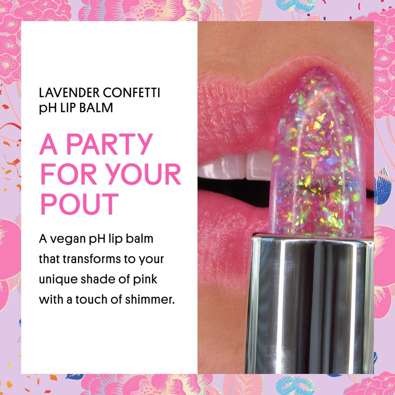 Winky Lux Lavender Glitter Confetti Balm - Hydrating ph Lip Balm, Natural Pink Tint with pH Color Changing, Moisturize & Soften Lips While Leaving Sheer Pink Tint, with Vanilla Scent - Image 2