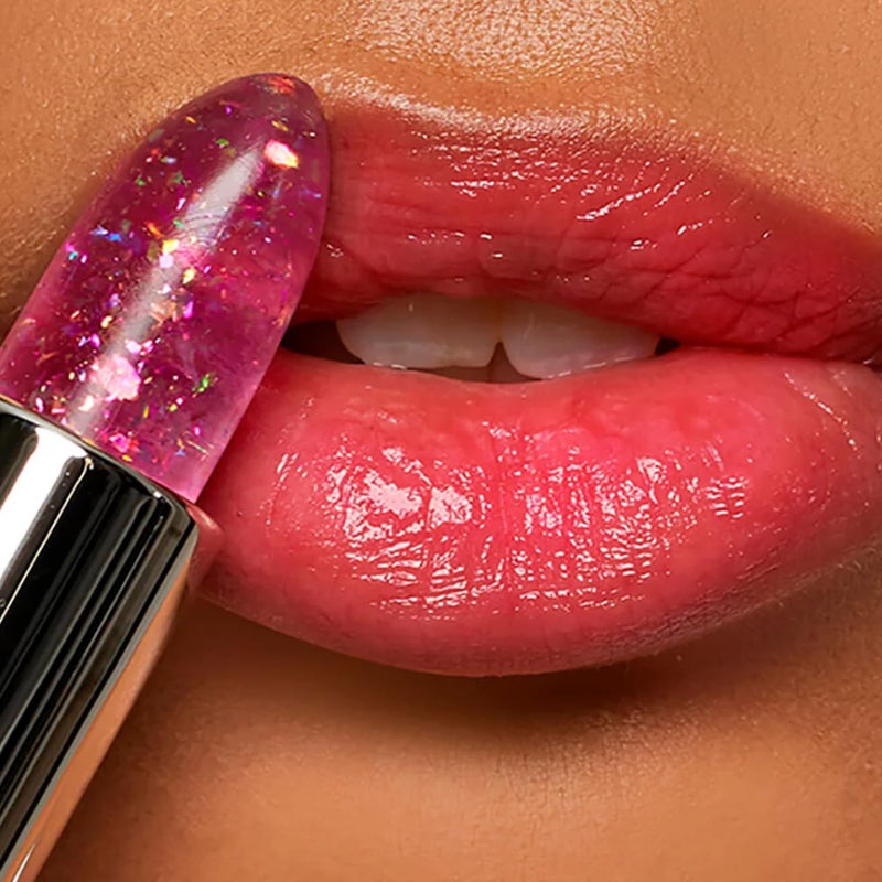 Winky Lux Lavender Glitter Confetti Balm - Hydrating ph Lip Balm, Natural Pink Tint with pH Color Changing, Moisturize & Soften Lips While Leaving Sheer Pink Tint, with Vanilla Scent - Image 4