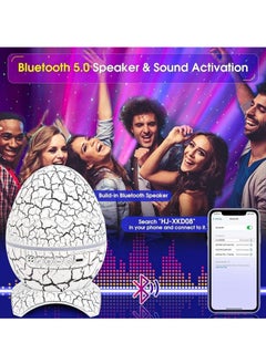TIGER Dinosaur Egg LED 3D Projector Lamp with Bluetooth Music & Remote Control – Multicolor Night Light for Kids Room, Bedroom, Cafe – Fun Decorative Light Show, Ideal Gift for Kids and Adults  - Image 2