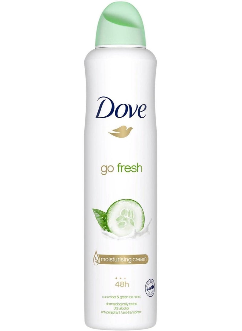 Dove Go Fresh, Deodorant Spray Cucumber and Green Tea 3 x 250ml - Image 3