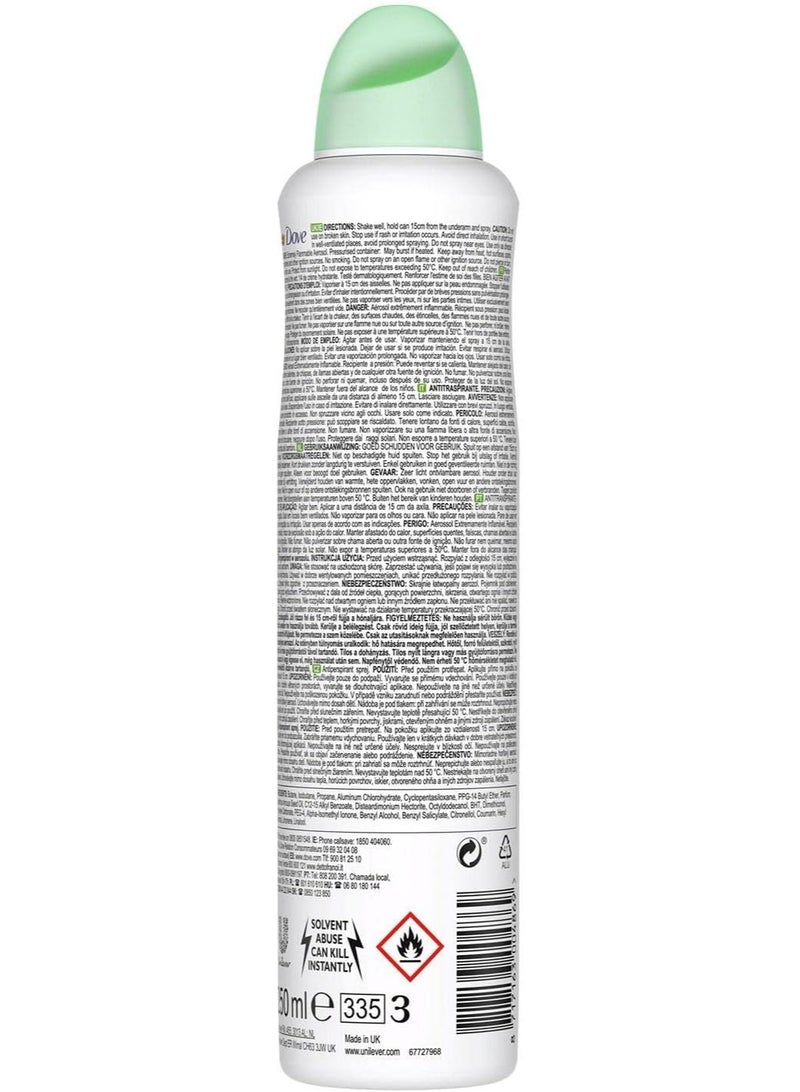 Dove Go Fresh, Deodorant Spray Cucumber and Green Tea 3 x 250ml - Image 4