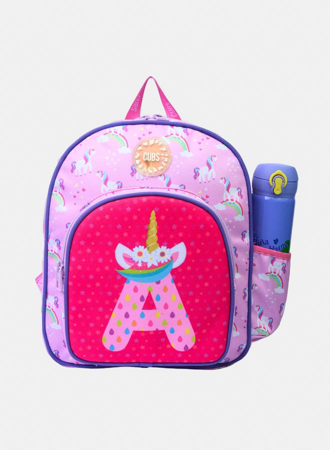 CUBS Nursery Pink Unicorn Letter A Bag - Image 1